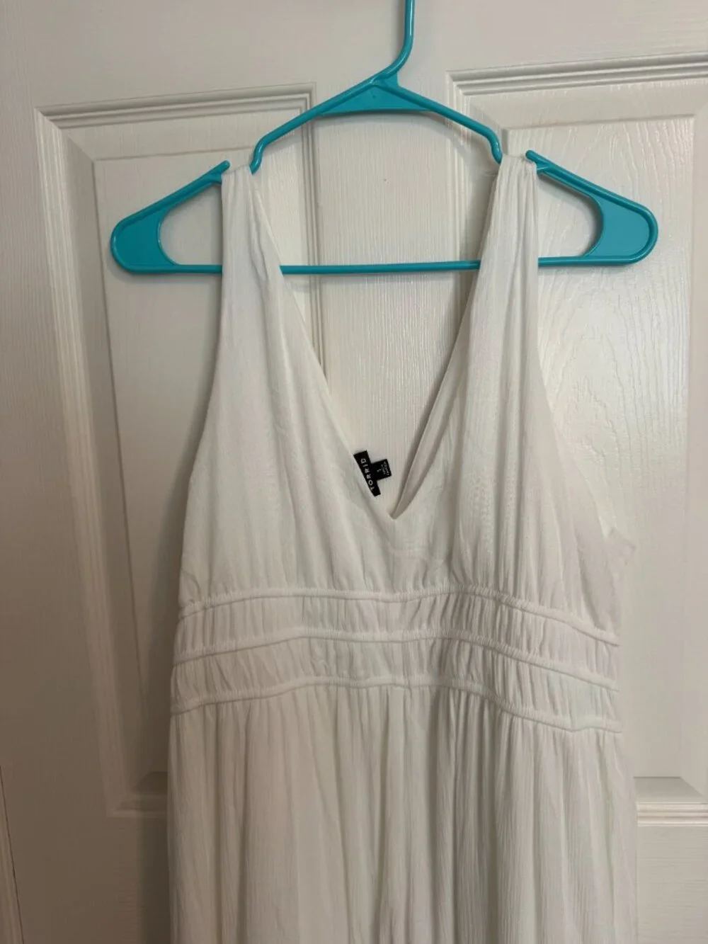 TORRID All-white Greek-style sleeveless Maxi dress